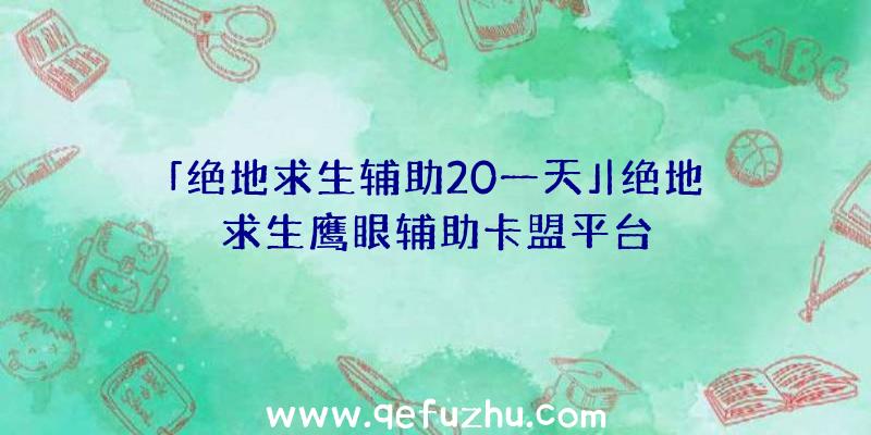 「绝地求生辅助20一天」|绝地求生鹰眼辅助卡盟平台